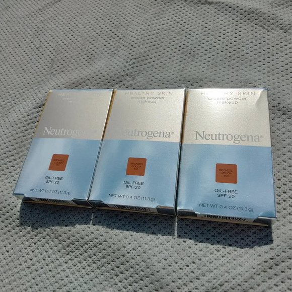 3qty NEUTROGENA Healthy Skin Cream Powder Makeup #150 Bronzed Cocoa NIB SPF 20